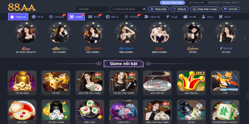 các thể loại game tại 88AA