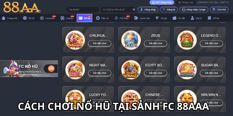 Cách chơi nổ hũ chi tiết tại sảnh FC của 88aaa